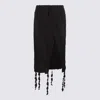 Blumarine Textured Fabric Skirt With Ruffled Slit