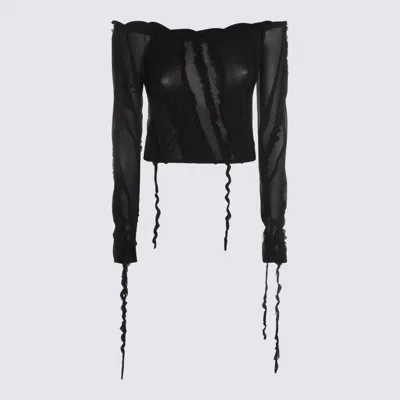 BLUMARINE BLACK VISCOSE TOP
