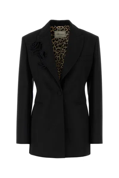 BLUMARINE BLACK WOOL BLAZER