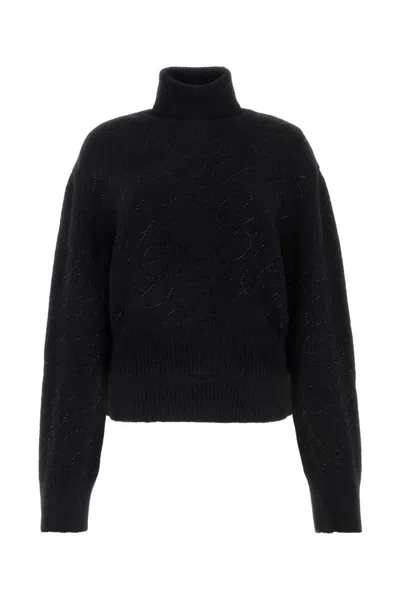 BLUMARINE BLACK WOOL BLEND SWEATER