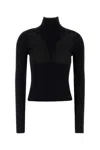 Blumarine Maglione In Misto Lana Nera Donna In Black