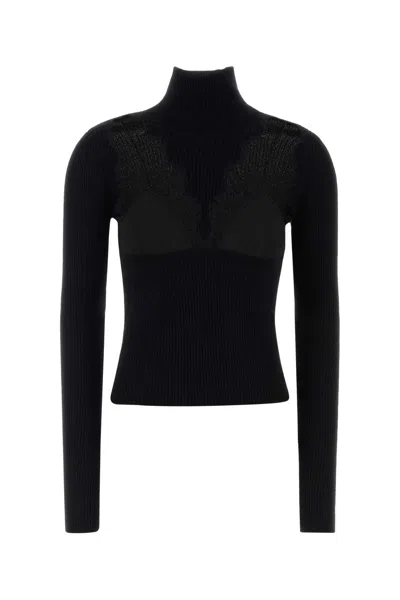 BLUMARINE BLUMARINE BLACK WOOL BLEND SWEATER