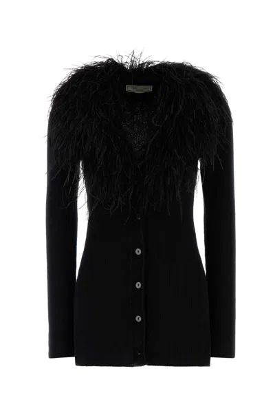 Blumarine Women Black Wool Cardigan
