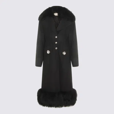 BLUMARINE BLACK WOOL COAT