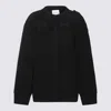 Blumarine Long-sleeved Sweater Cardigan In Black