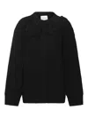Blumarine Long-sleeved Sweater Cardigan In Negro