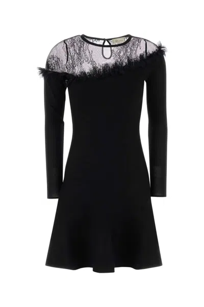 Blumarine Black Wool Mini Dress