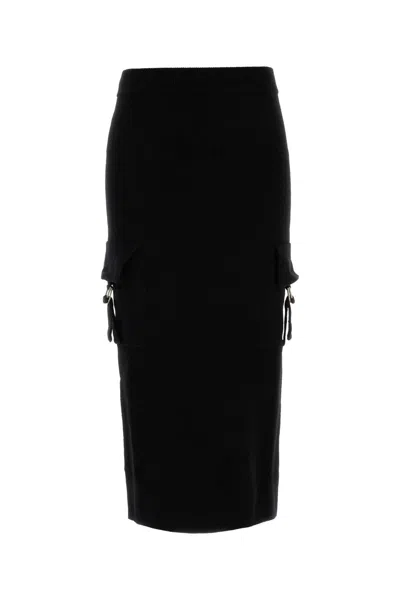 Blumarine Black Wool Skirt