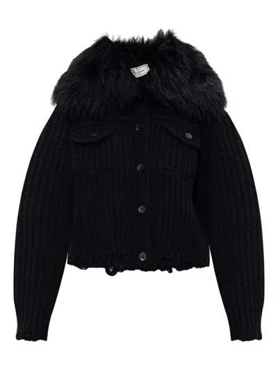 BLUMARINE BLUMARINE BLACK WOOL SWEATER