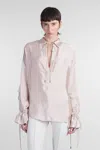 Blumarine Blouse In Rose-pink Viscose In Rose-pink