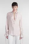 Blumarine Blouse In Rose-pink Viscose In Pink