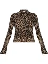 Blumarine Leopard-print Wool Top In Multicolour