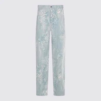 Blumarine Blue Cotton Denim Jeans In Skylight/sterling
