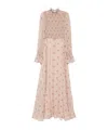 Blumarine Silk Georgette Gown In Nude