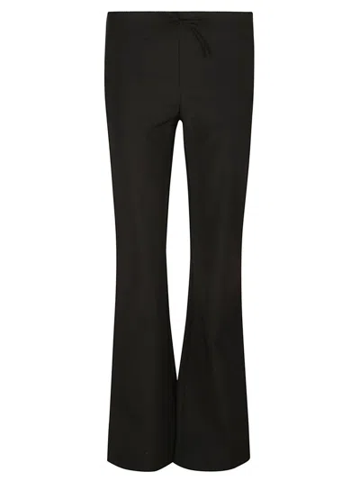 Blumarine Flared Bow-detail Trousers In Black