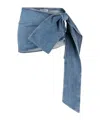 Blumarine Denim Miniskirt In Blue