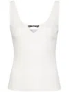 Blumarine Rib Knit Tank Top In 象牙色