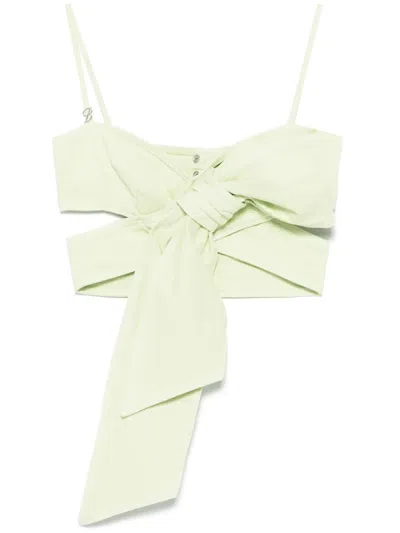 Blumarine Bow-detail Top In Green