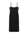 Blumarine Bow-embellished Midi Dress In Black