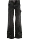 Blumarine Low-rise Straight Jeans In Black