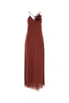 Blumarine Brick Crepe Dress