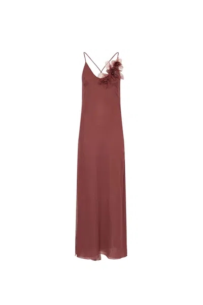 BLUMARINE BRICK CREPE DRESS