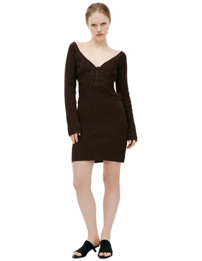Blumarine Brown Butterfly Minidress
