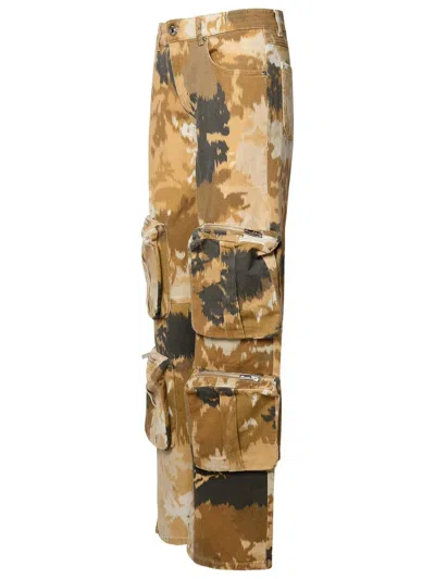 Blumarine Brown Cotton Cargo Jeans