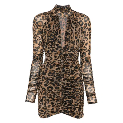 BLUMARINE BLUMARINE BROWN DRESSES - COCKTAIL & PARTY DRESSES WOMEN