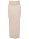 Blumarine Brushed Maxi Skirt In Neutrals
