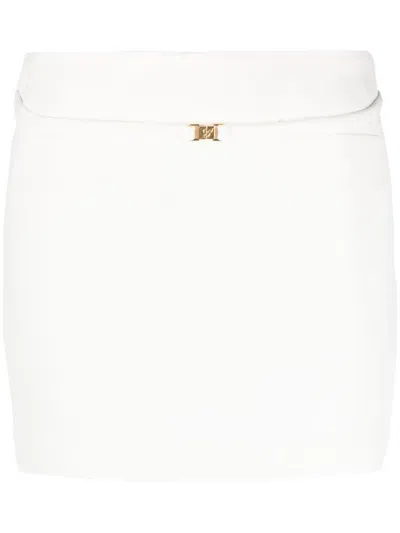 BLUMARINE BUCKLE-FASTENING BELTED SKIRT