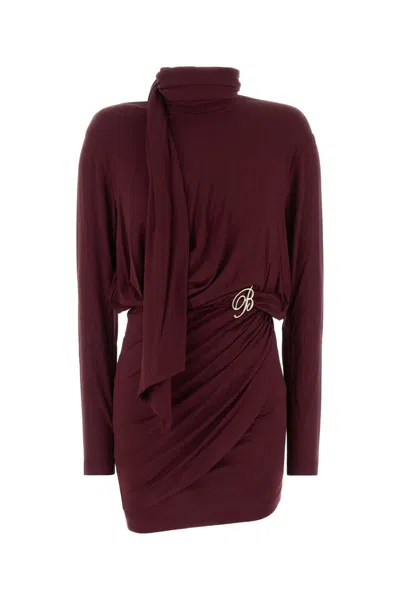 Blumarine Burgundy Mini T-shirt Dress