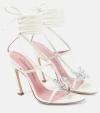 Blumarine Butterfly 111 Sandals In White Leather In Milk