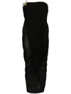 Blumarine Butterfly-appliqué Maxi Dress In Black