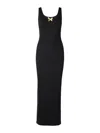 Blumarine Bow-detailed Maxi Dress In Black