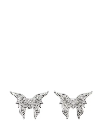 Blumarine Butterfly Earrings In Pink