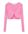 Blumarine Butterfly Embroidered Cardigan In Pink