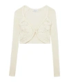 Blumarine Butterfly Embroidered Cardigan In White