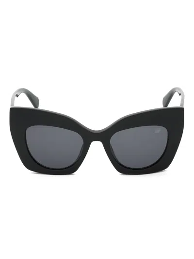 Blumarine Butterfly-frame Sunglasses In Black