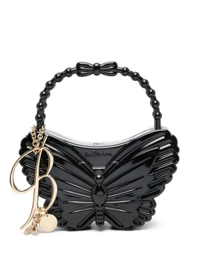Blumarine Butterfly Shaped Handbag In Black