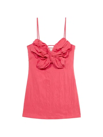 Blumarine Butterfly-appliqué Mini Dress In Pink