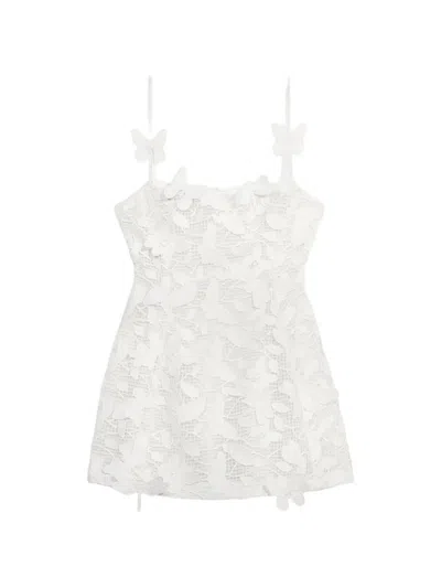 Blumarine Butterfly-appliqué Mini Dress In White