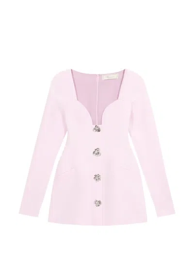 Blumarine Button-embellishment Mini Dress In Pink