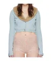 Blumarine Button-spliced Knitted Cardigan In Multicolor