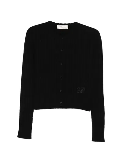 Blumarine Buttoned Cardigan In Black