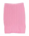 Blumarine Cable-knit Mini Skirt In Pink