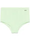 Blumarine Cable-knit Shorts In Green