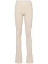 Blumarine Cable-knit Straight Trousers In Neutrals