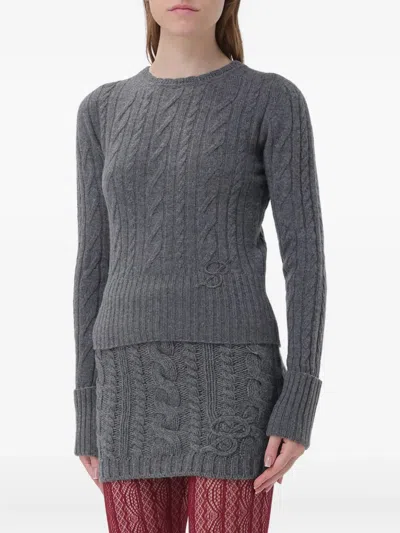 BLUMARINE CABLE-STITCH CREW-NECK SWEATER