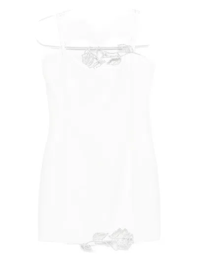 Blumarine Cady Rose-embellished Dress In White